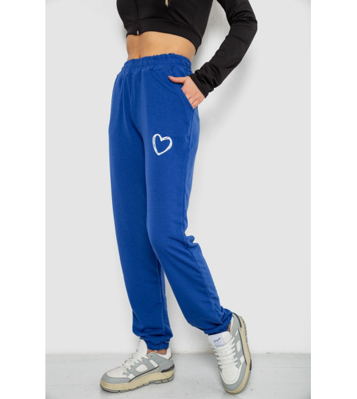 Спортивные штаны женские, цвет электрик, 238R324