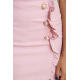 Нарядная мини-юбка, пудрового цвета, 180R1932