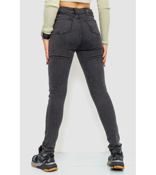 Джинсы женские стрейч, цвет темно-серый, 214R1452