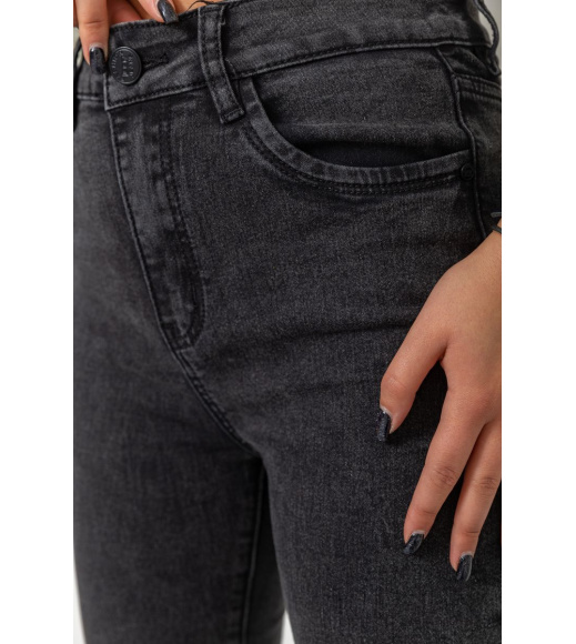 Джинсы женские стрейч, цвет темно-серый, 214R1452