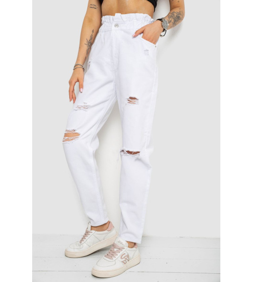 Джинсы женские, цвет белый, 182R1601-1
