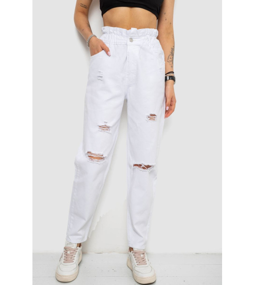 Джинсы женские, цвет белый, 182R1601-1
