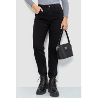 Джинсы женские демисезонные утепленные, цвет черный, 214R3020-1