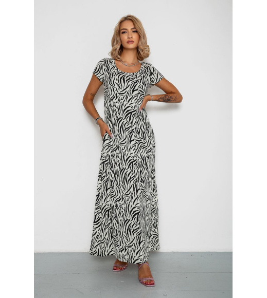 Платье жатка, цвет молочный, 102R5262