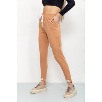 Спортивные штаны женские демисезонные, цвет темно-бежевый, 226R025