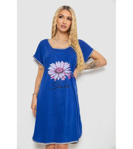 Платье домашнее, цвет синий, 238RD43