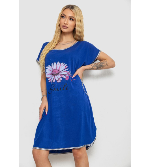 Платье домашнее, цвет синий, 238RD43