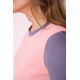 Розово-серая женская футболка, из натуральной ткани, 102R289-1