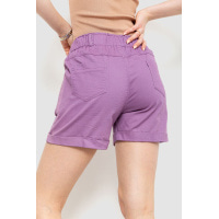 Шорти жіночі на резинці з манжетом, колір світло-фіолетовий, 214R638
