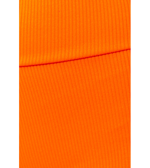 Велотреки женские в рубчик, цвет оранжевый, 205R113