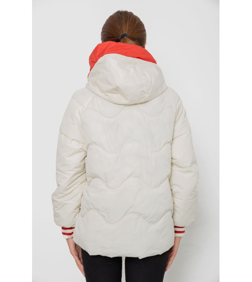 Куртка женская демисезонная с рукавом реглан, цвет молочный, 244R8023