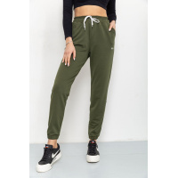 Спортивные штаны женские двухнитка, цвет хаки, 129R1466