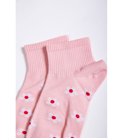 Женские носки персикового цвета с узором 164R511