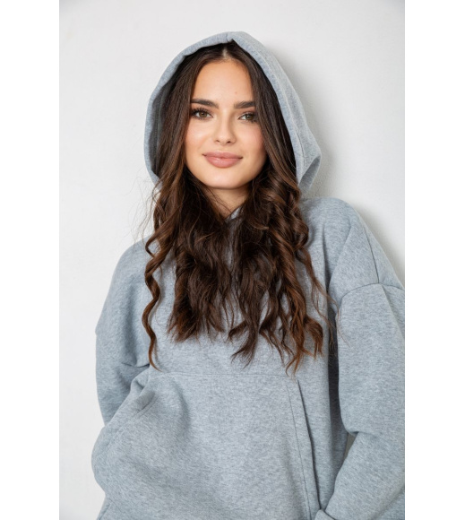 Спортивный костюм женский на флисе, цвет светло-серый, 241R2001-2