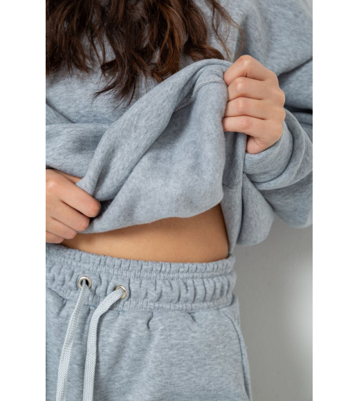 Спортивный костюм женский на флисе, цвет светло-серый, 241R2001-2