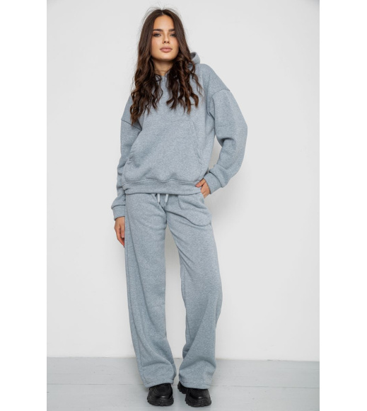 Спортивный костюм женский на флисе, цвет светло-серый, 241R2001-2