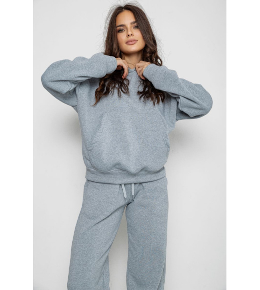 Спортивный костюм женский на флисе, цвет светло-серый, 241R2001-2