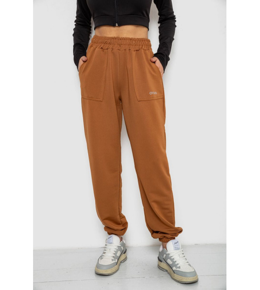 Спортивные штаны женские, цвет коричневый, 238R325-1