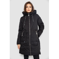 Пуховик женский удлиненный, цвет черный, 243R2307