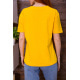 Женская горчичная футболка, с принтом, 198R012