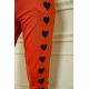Женские спортивные брюки, с принтом Сердце, цвет терракотовый, 102R212