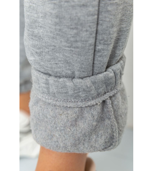 Спортивные штаны женские на флисе, цвет светло-серый, 205R485
