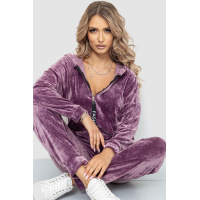 Спортивный костюм женский велюровый, цвет сливовый, 236R702