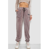 Штаны женские велюровые, цвет мокко, 238R58473