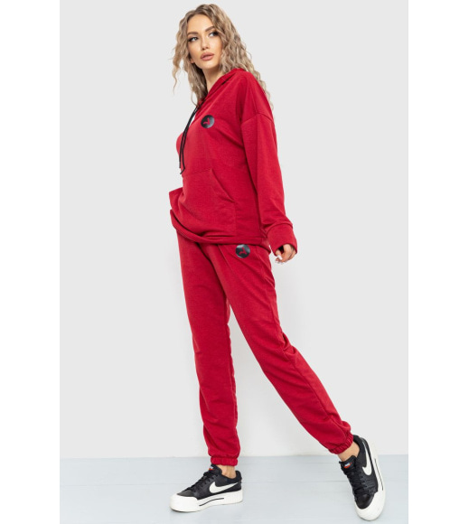 Спортивный костюм женский демисезонный, цвет бордовый, 177R030