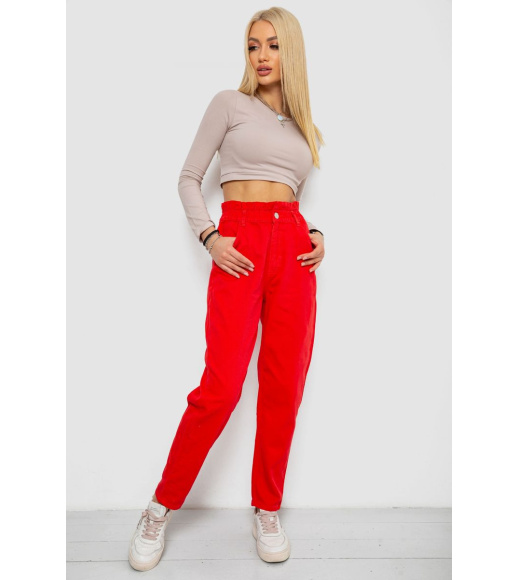 Джинсы женские, цвет красный, 250R1573