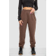 Спортивные штаны женские на флисе, цвет коричневый, 102R415-1