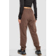 Спортивные штаны женские на флисе, цвет коричневый, 102R415-1