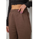 Спортивные штаны женские на флисе, цвет коричневый, 102R415-1