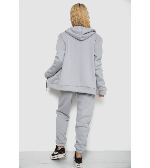 Спорт костюм женский на флисе, цвет светло-серый, 244R7777