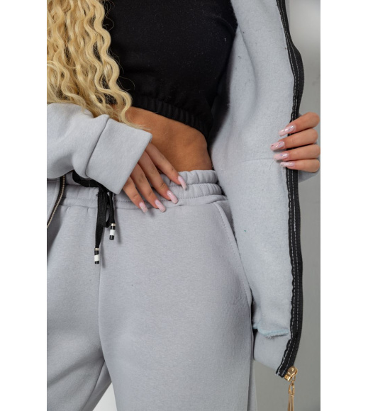 Спорт костюм женский на флисе, цвет светло-серый, 244R7777