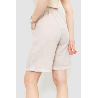 Шорти жіночі вільного крою тканина льон, колір світло-бежевий, 177R023