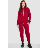 Спортивный костюм женский, цвет бордовый, 244R4236