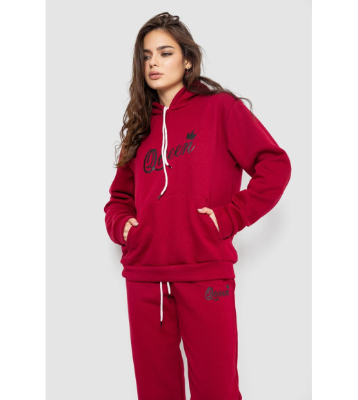 Спортивный костюм женский, цвет бордовый, 244R4236