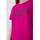 Женская футболка, свободного кроя, цвета фуксии, 198R015