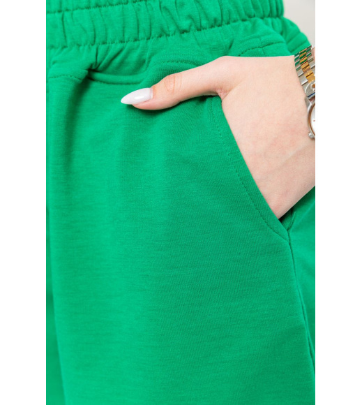 Шорты женские однотонные, цвет зеленый, 102R326