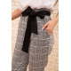 Жіночі вкорочені штани, в клітку, колір Сірий, 172R9313-3