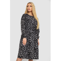 Платье с принтом софт, цвет черно-серый, 214R0226-8