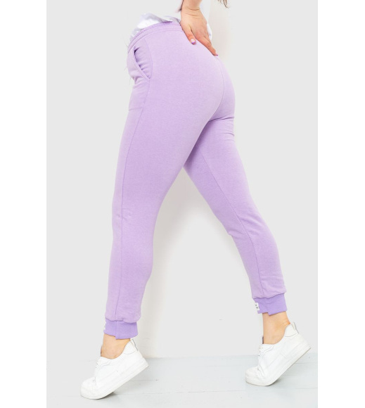 Спортивные штаны женские демисезонные, цвет сиреневый, 226R027