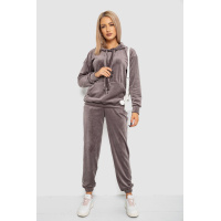Спорт костюм женский велюровый, цвет мокко, 241R060