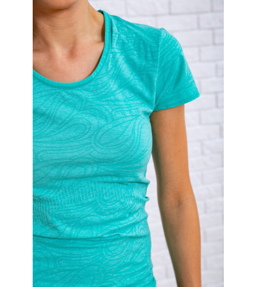 Женская футболка для занятий спортом, мятная, 117R120
