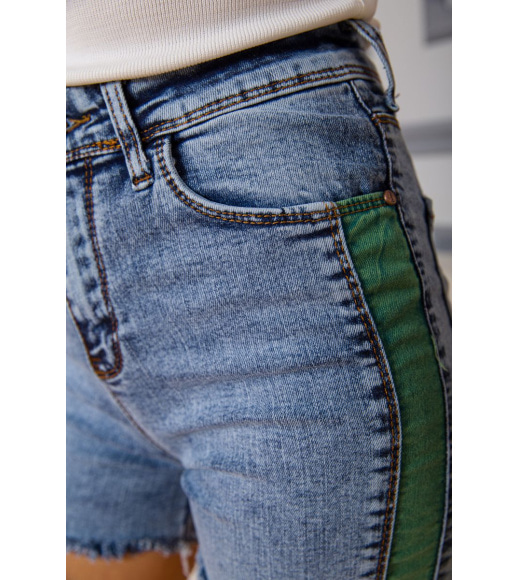 Приталені джинсові шорти, синього кольору, 164R4618