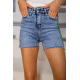 Приталенные джинсовые шорты, синего цвета, 164R4618