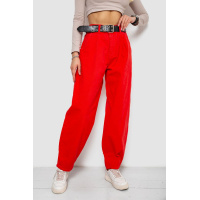 Джинсы женские баллоны, цвет красный, 250R00302