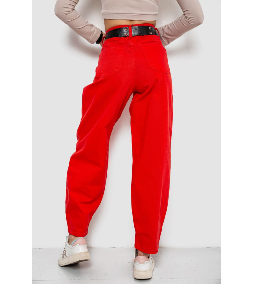 Джинсы женские баллоны, цвет красный, 250R00302
