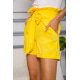 Жіночі шорти на резинці, з поясом, колір Жовтий, 102R305